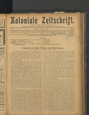 Viehzucht in den Tropen und Subtropen.