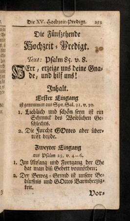 253-273, Die Fuenfzehende Hochzeit-Predigt