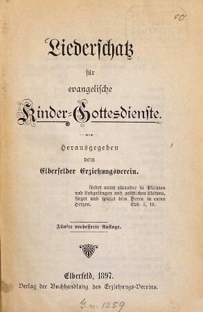 Liederschatz für evangelische Kinder-Gottesdienste