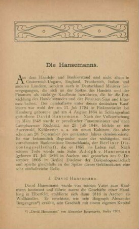 I. David Hansemann