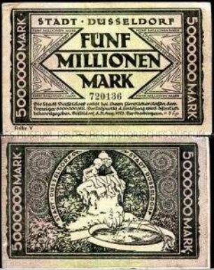 Düsseldorf, Stadt, 5 Millionen Mark