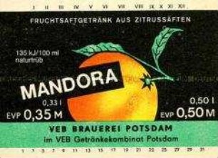 Etikett einer Limonadenflasche aus der DDR