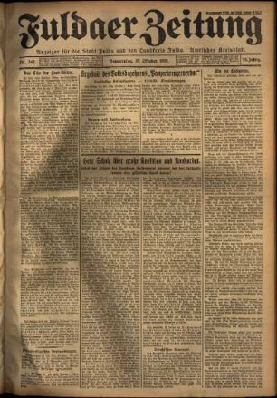 Ausgabe vom Donnerstag, den 25. Oktober 1928.