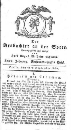 36. Stueck, 6. September 1830