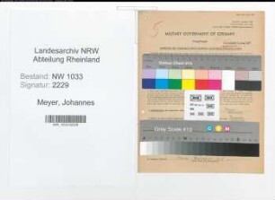 Entnazifizierung Johannes Meyer , geb. 20.09.1916 (Bauarbeiter)