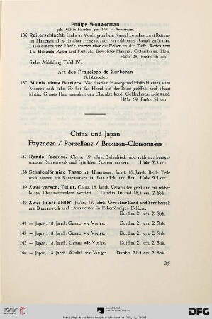 China und Japan: Fayencen, Porzellane, Bronzen-Cloisonnées (Nr. 137-173)