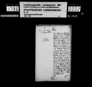Schuldenwesen der Stiftungspflege bzw. Kirchengemeinde Forchtenberg