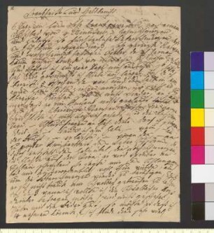 Brief von Goethe, Ottilie von an Goethe, Johann Wolfgang von