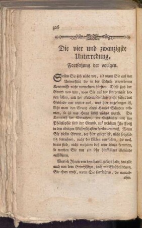 Die vier und zwanzigste Unterredung. Fortsetzung der vorigen