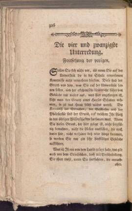 Die vier und zwanzigste Unterredung. Fortsetzung der vorigen