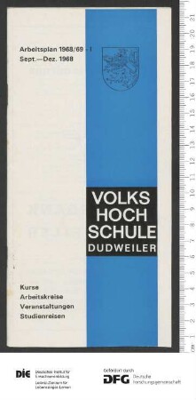 Programm 1. Semester 1968/1969
