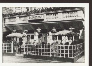 Ehem. Restaurant "Donopbrunnen". Detmold. Lange Str. Papierabzug