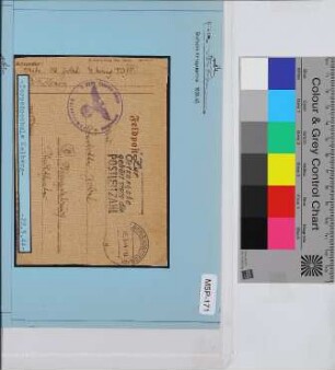 Privat-Feldpost-Kartenbrief, Schiffsname/Landeinheit: Torpedoschule Kolberg; Frankatur, Mi.-Nr.: [Keine]; Poststempel: Masch.-Stpl: Kolberg (Ostseebad) b 22.5.44.-10 u. Werbetext; Nebenstempel: 1. Abtlg Torpedoschule Verwaltung