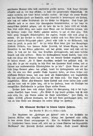 10. Clemens Perthes in seinen letzten Jahren.