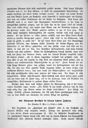 10. Clemens Perthes in seinen letzten Jahren.