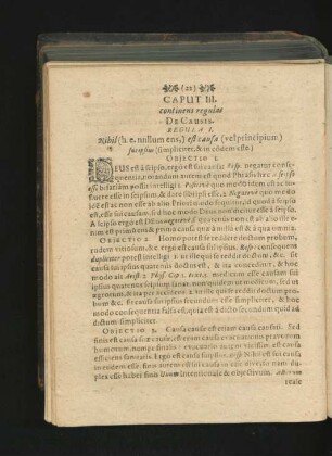 Caput III. Continens regulas De Causis.