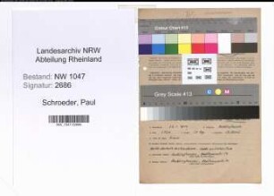 Entnazifizierung Paul Schroeder , geb. 23.01.1897 (Lehrer)