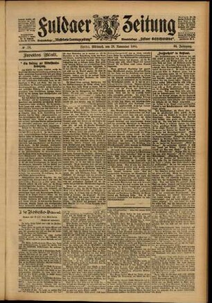 Zweite Ausgabe vom Mittwoch, den 29. November 1905.