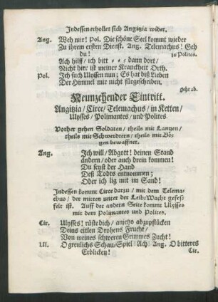 Neunzehender Eintritt.