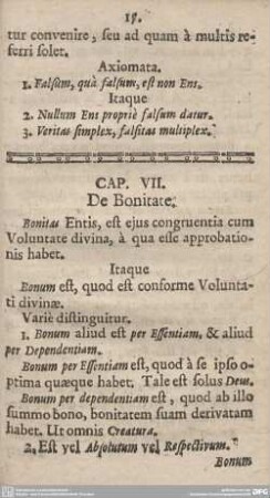 Cap. VII. De Bonitate.