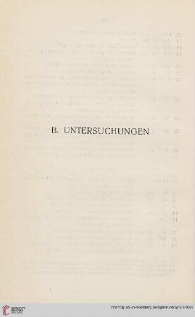 B. Untersuchungen
