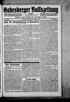 Godesberger Volkszeitung. 1913-1933