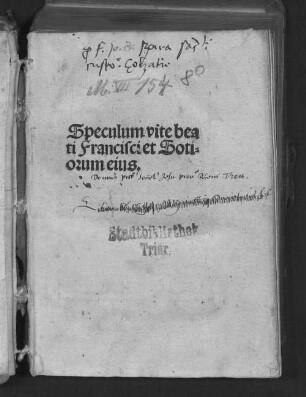 Speculum vitae beati Francisci et sociorum eius