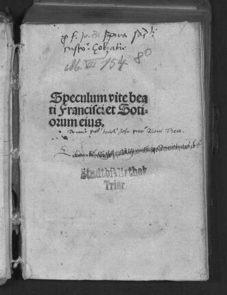 Speculum vitae beati Francisci et sociorum eius