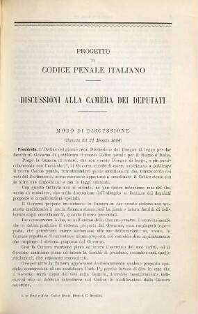 Lavori parlamentari del nuovo Codice Penale, Italiano, 5