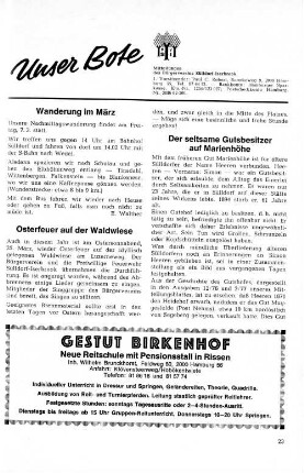 Der seltsame Gutsbesitzer auf der Marienhöhe