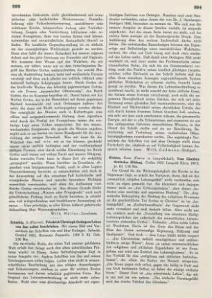 393-394 [Rezension] Oetinger, Friedrich Christoph, Friedrich Christoph Oetingers Leben