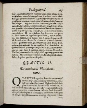 Questio II. De nominibus Photinianorum