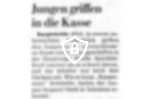 Jungen griffen in die Kasse