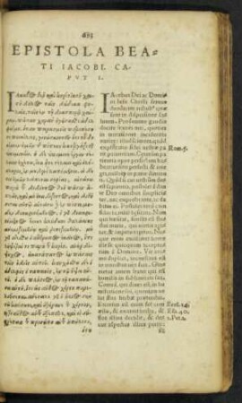 Epistola Beati Iacobi.