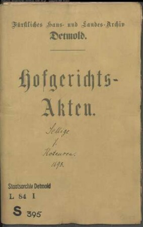 Sellige, Henrich Kaspars Witwe gegen Joh. Gerhard Kotensen zu Hörstmar - Schuldforderung