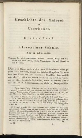 Erstes Buch. Florentiner Schule.