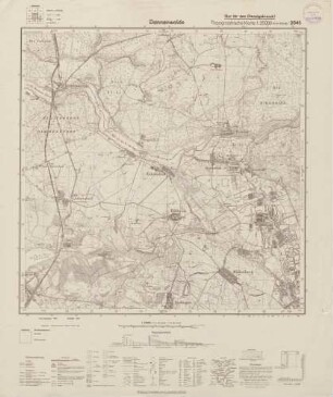 2945 Dannenwalde, Topographische Karte 1:25000 (4cm - Karte)