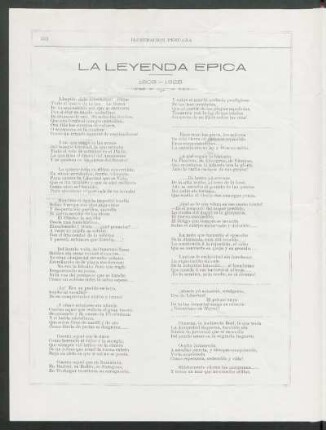 leyenda épica - 1809 - 1825