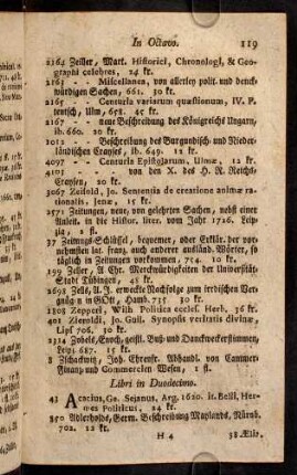 119-142, Libri in Duodecimo.