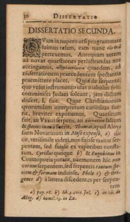 Dissertatio Secunda.