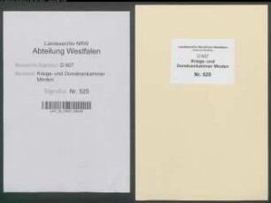 Amt Hausberge - Vogtei Gohfeld - Bauerschaft Grimminghausen: Unterlagen der Revisionskommission