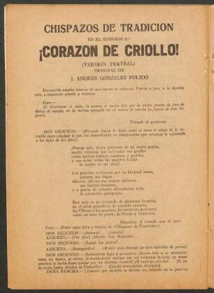 ¡Corazón de criollo!