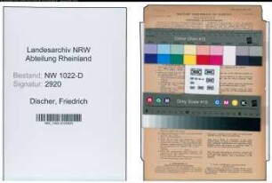 Entnazifizierung Friedrich Discher , geb. 14.10.1894 (Postbeamter)