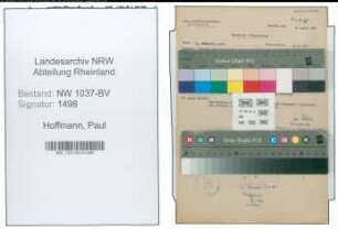 Entnazifizierung Paul Hoffmann , geb. 29.01.1907 (Verlagsmitarbeiter)