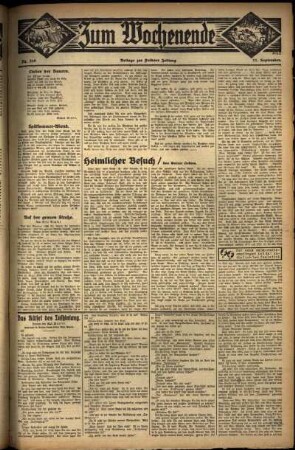 Dritte Ausgabe vom Sonntag, den 11. September 1932.
