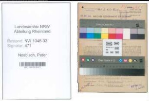 Entnazifizierung Peter Nosbisch , geb. 13.06.1913 (Angestellter)