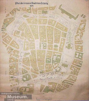 Plan der inneren Stadt von Leipzig 1934