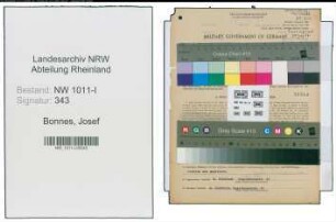 Entnazifizierung Josef Bonnes , geb. 02.07.1915 (Kaufmaennischer Angestellter)