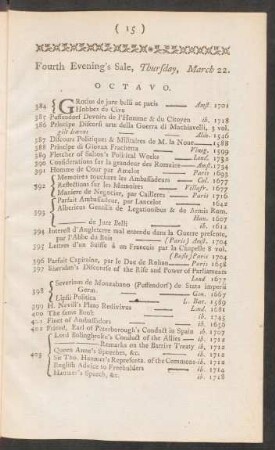 Fourth Evening's Sale, Thursday, March 22.