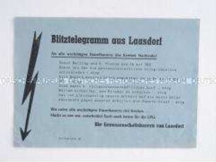 Propagandaflugblatt für die Kollektivierung in der Landwirtschaft